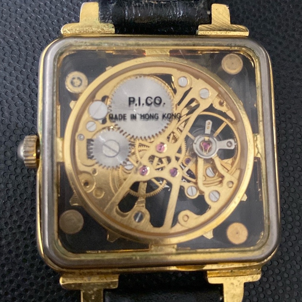 Vintage watch - P.I. Co. Skeleton Gold tone - Picture 2 of 8